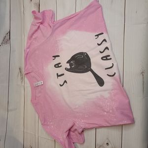 Cat - Keep it Classy - Sublimation bleached shirt